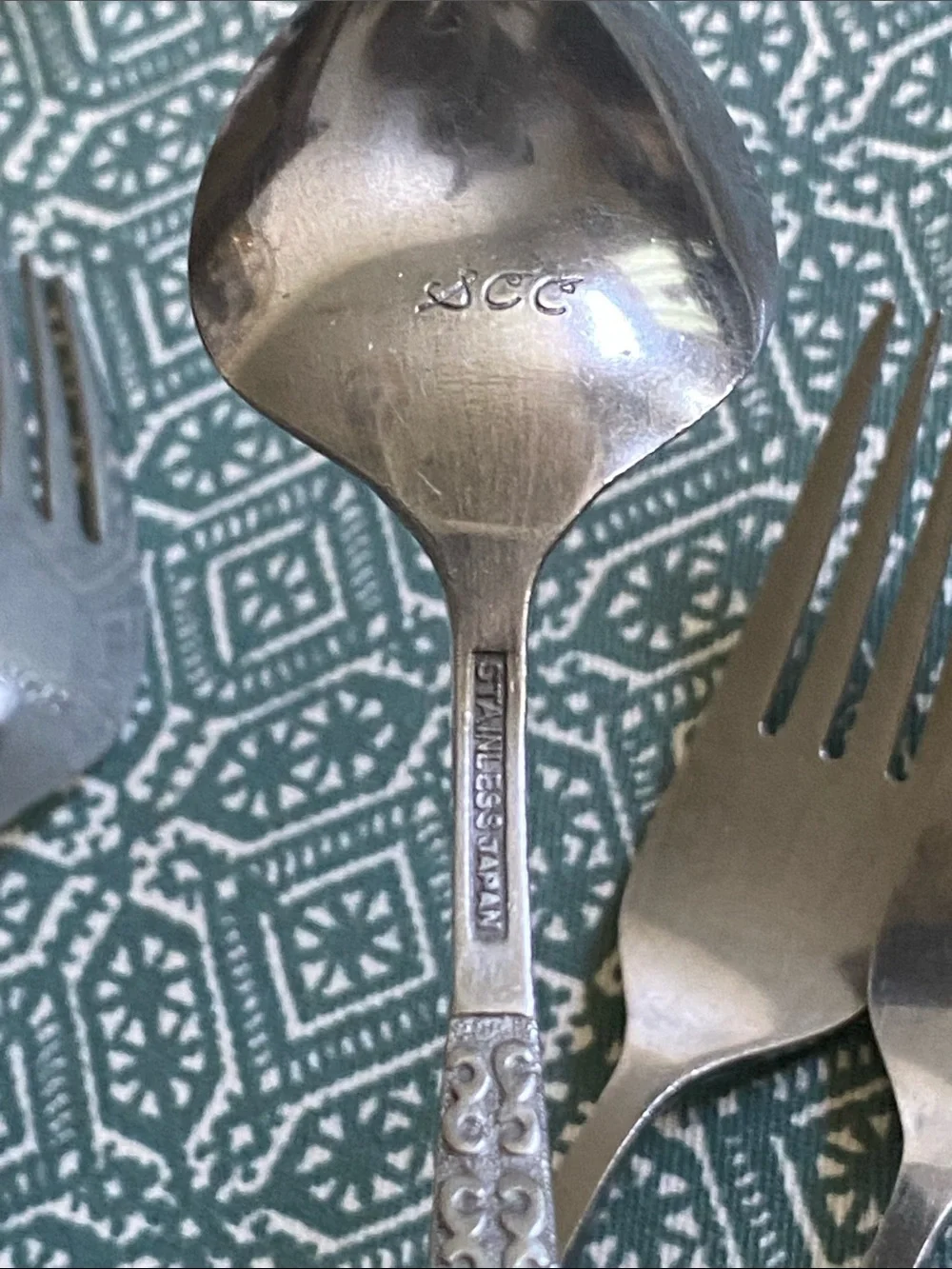 Vintage Setting For 6=Mid Century SCC Japan Stainless Steel Flatware